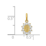 Load image into Gallery viewer, 14K Yellow Gold Our Lady of Guadalupe CZ Pendant

