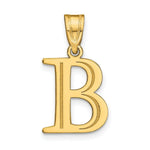 Load image into Gallery viewer, 14K Yellow Gold Polished Etched Letter B Initial Pendant
