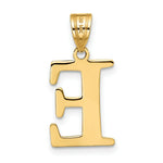 Load image into Gallery viewer, 14K Yellow Gold Polished Etched Letter E Initial Pendant
