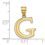 Load image into Gallery viewer, 14K Yellow Gold Polished Etched Letter G Initial Pendant
