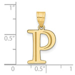 Load image into Gallery viewer, 14K Yellow Gold Polished Etched Letter P Initial Pendant
