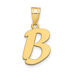 Load image into Gallery viewer, 14K Yellow Gold Polished Script Letter B Initial Pendant
