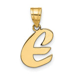 Load image into Gallery viewer, 14K Yellow Gold Polished Script Letter E Initial Pendant
