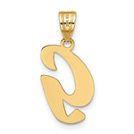 Load image into Gallery viewer, 14K Yellow Gold Polished Script Letter G Initial Pendant
