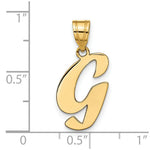 Load image into Gallery viewer, 14K Yellow Gold Polished Script Letter G Initial Pendant
