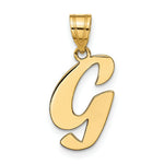Load image into Gallery viewer, 14K Yellow Gold Polished Script Letter G Initial Pendant
