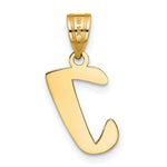 Load image into Gallery viewer, 14K Yellow Gold Polished Script Letter I Initial Pendant
