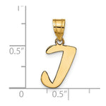 Load image into Gallery viewer, 14K Yellow Gold Polished Script Letter I Initial Pendant
