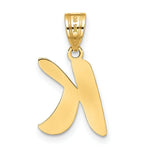 Load image into Gallery viewer, 14K Yellow Gold Polished Script Letter K Initial Pendant
