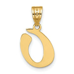 Load image into Gallery viewer, 14K Yellow Gold Polished Script Letter O Initial Pendant
