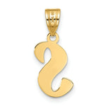 Load image into Gallery viewer, 14K Yellow Gold Polished Script Letter S Initial Pendant
