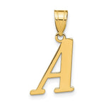 Load image into Gallery viewer, 14K Yellow Gold Polished Letter A Initial Pendant
