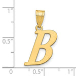 Load image into Gallery viewer, 14K Yellow Gold Polished Letter B Initial Pendant
