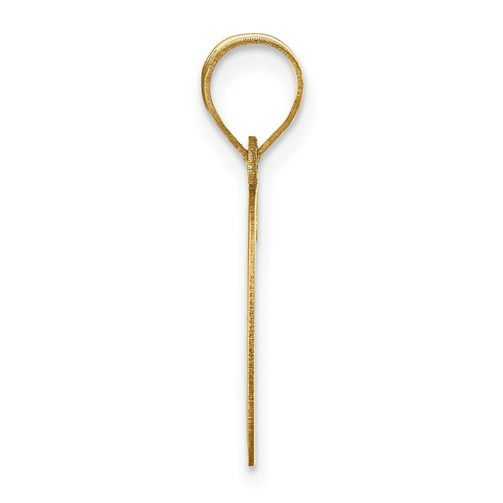 14K Yellow Gold Polished Letter G Initial Pendant