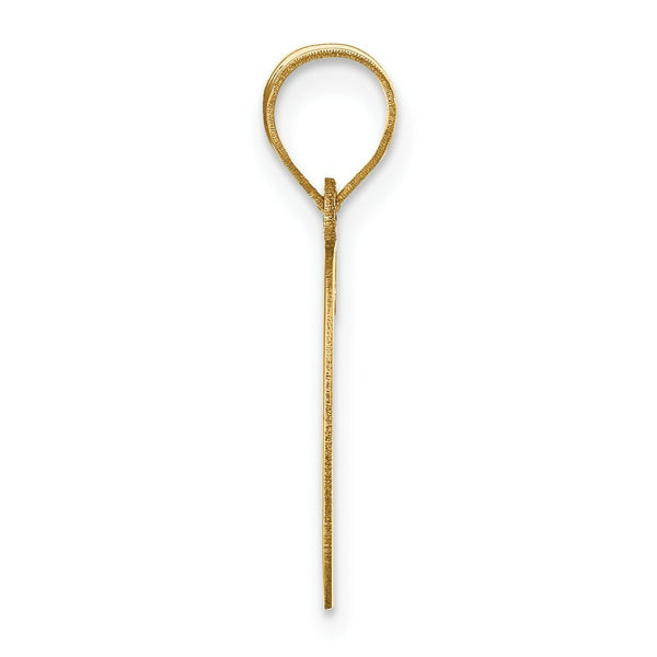 14K Yellow Gold Polished Letter G Initial Pendant