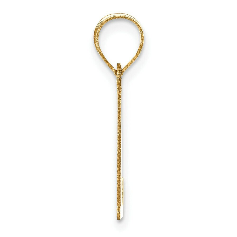 14K Yellow Gold Polished Letter L Initial Pendant