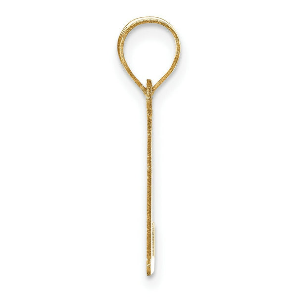 14K Yellow Gold Polished Letter L Initial Pendant