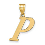 Load image into Gallery viewer, 14K Yellow Gold Polished Letter P Initial Pendant
