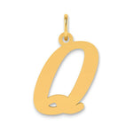 Load image into Gallery viewer, 14K Yellow Gold Polished Letter Q Initial Pendant
