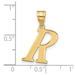 Load image into Gallery viewer, 14K Yellow Gold Polished Letter R Initial Pendant
