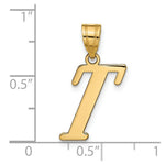 Load image into Gallery viewer, 14K Yellow Gold Polished Letter T Initial Pendant
