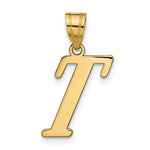 Load image into Gallery viewer, 14K Yellow Gold Polished Letter T Initial Pendant
