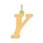 Load image into Gallery viewer, 14K Yellow Gold Polished Letter Y Initial Pendant
