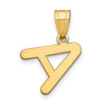 Load image into Gallery viewer, 14K Yellow Gold Polished Bubble Letter A Initial Pendant
