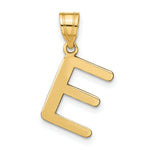 Load image into Gallery viewer, 14K Yellow Gold Polished Bubble Letter E Initial Pendant
