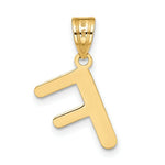 Load image into Gallery viewer, 14K Yellow Gold Polished Bubble Letter F Initial Pendant
