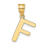 Load image into Gallery viewer, 14K Yellow Gold Polished Bubble Letter F Initial Pendant
