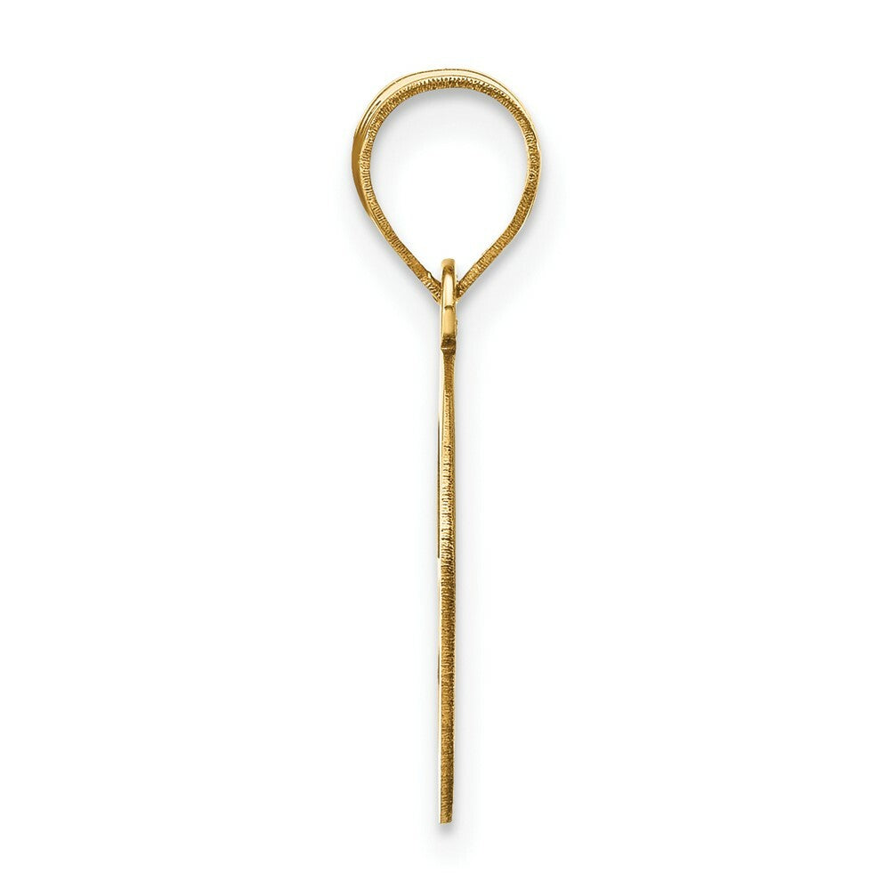 14K Yellow Gold Polished Bubble Letter G Initial Pendant
