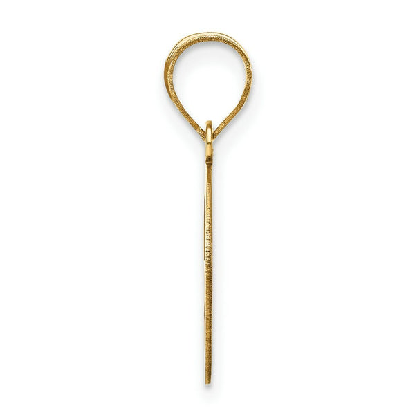 14K Yellow Gold Polished Bubble Letter G Initial Pendant