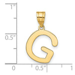 Load image into Gallery viewer, 14K Yellow Gold Polished Bubble Letter G Initial Pendant
