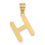 Load image into Gallery viewer, 14K Yellow Gold Polished Bubble Letter H Initial Pendant
