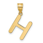 Load image into Gallery viewer, 14K Yellow Gold Polished Bubble Letter H Initial Pendant
