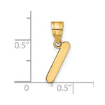 Load image into Gallery viewer, 14K Yellow Gold Polished Bubble Letter I Initial Pendant
