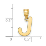 Load image into Gallery viewer, 14K Yellow Gold Polished Bubble Letter J Initial Pendant
