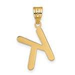 Load image into Gallery viewer, 14K Yellow Gold Polished Bubble Letter K Initial Pendant

