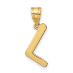 Load image into Gallery viewer, 14K Yellow Gold Polished Bubble Letter L Initial Pendant
