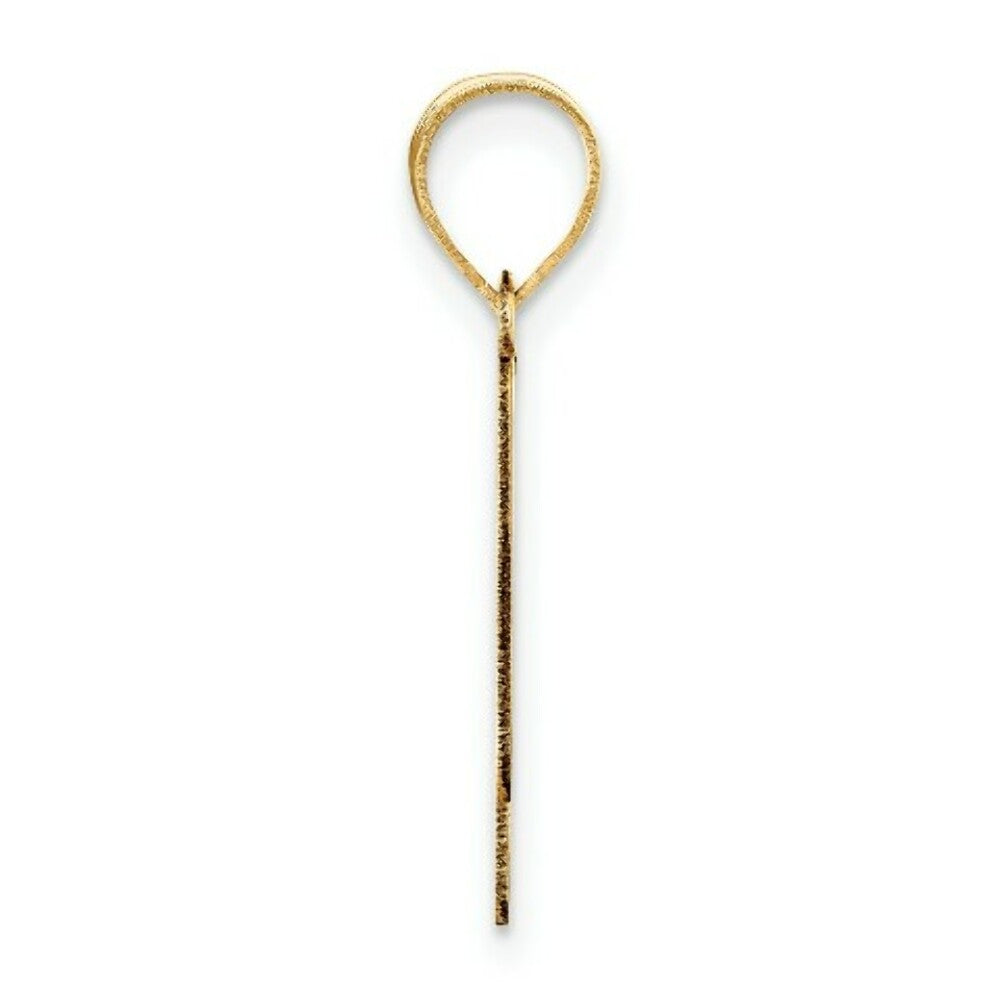 14K Yellow Gold Polished Bubble Letter N Initial Pendant