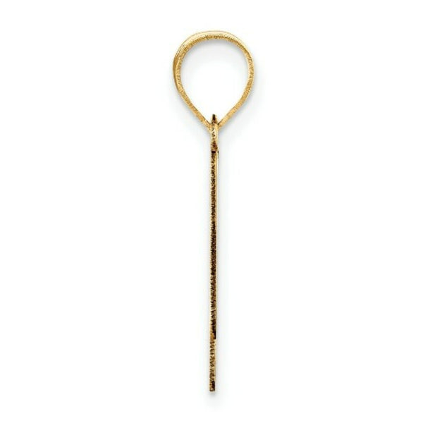14K Yellow Gold Polished Bubble Letter N Initial Pendant