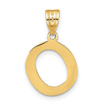Load image into Gallery viewer, 14K Yellow Gold Polished Bubble Letter O Initial Pendant
