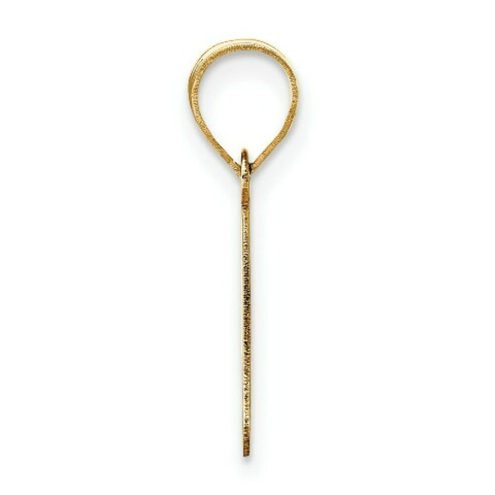 14K Yellow Gold Polished Bubble Letter P Initial Pendant