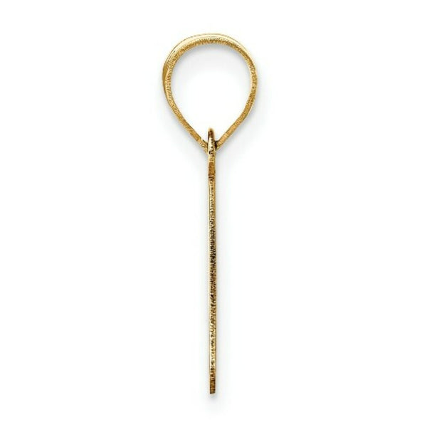 14K Yellow Gold Polished Bubble Letter P Initial Pendant