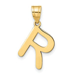 Load image into Gallery viewer, 14K Yellow Gold Polished Bubble Letter R Initial Pendant

