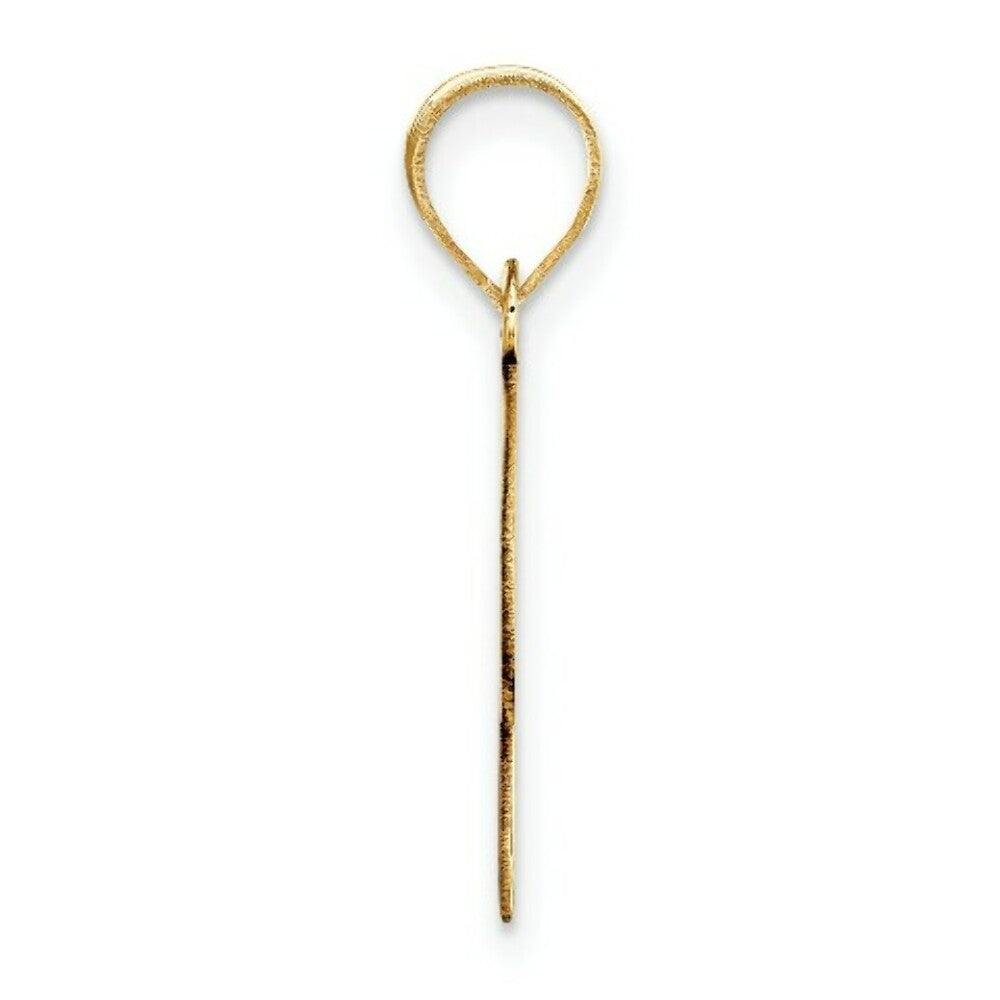 14K Yellow Gold Polished Bubble Letter R Initial Pendant