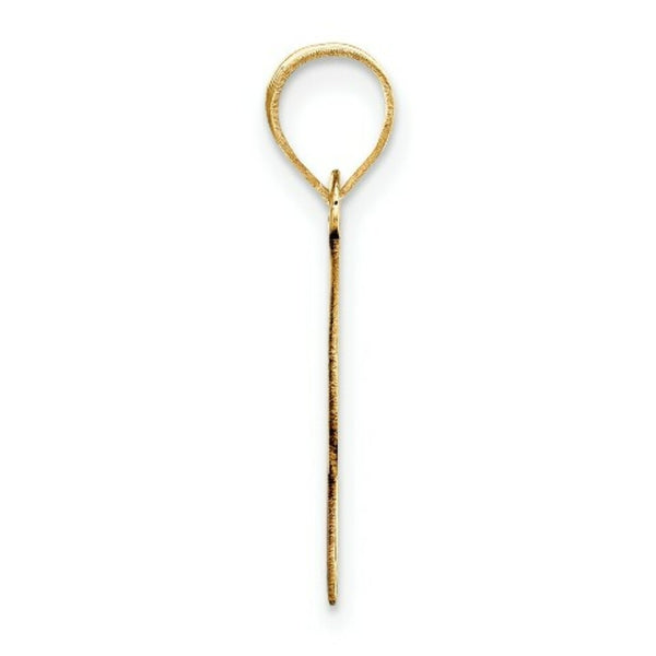 14K Yellow Gold Polished Bubble Letter R Initial Pendant