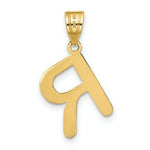 Load image into Gallery viewer, 14K Yellow Gold Polished Bubble Letter R Initial Pendant
