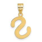 Load image into Gallery viewer, 14K Yellow Gold Polished Bubble Letter S Initial Pendant
